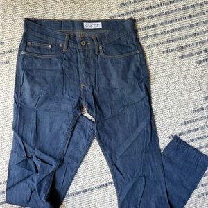 Gustin Blue Straight Jeans Classic Indigo Style